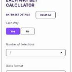 each way single bet calculator